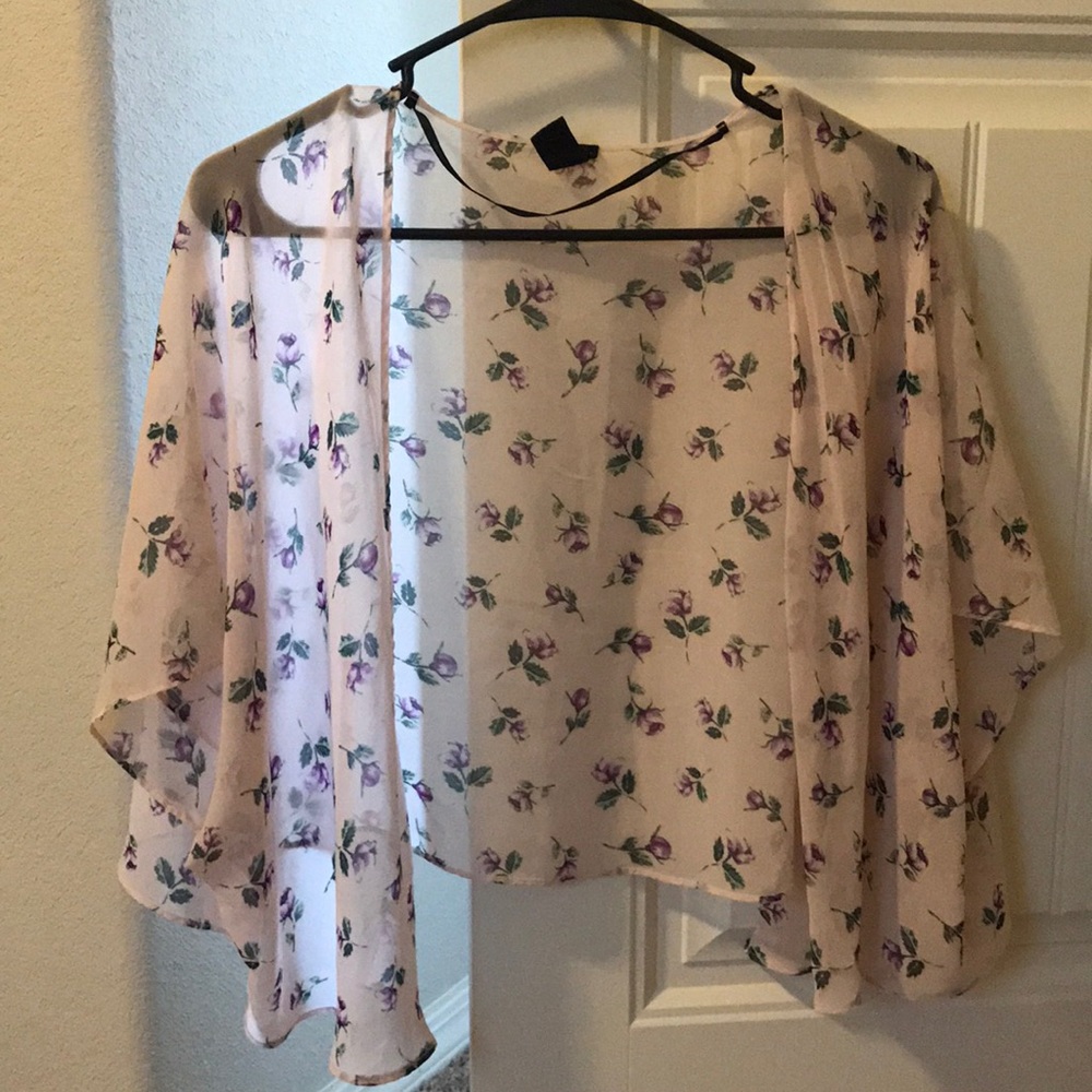 Floral kimono cropped